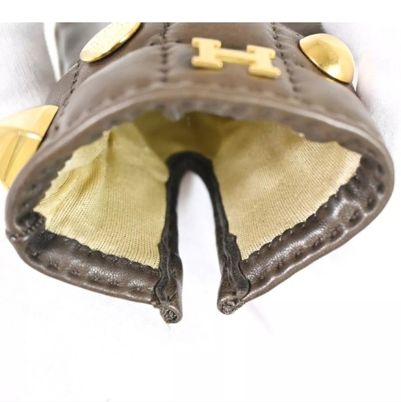 HERMES H Logo Leather Gloves! - Picture 5 of 9